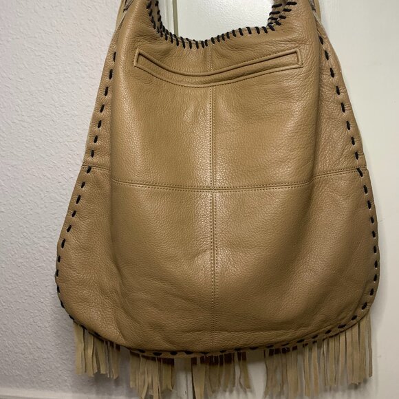 MUXO Large Tan Leather Shoulder Bag - Picture 13 of 17